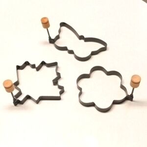 Metal Pancake / Egg Molds Set of 3